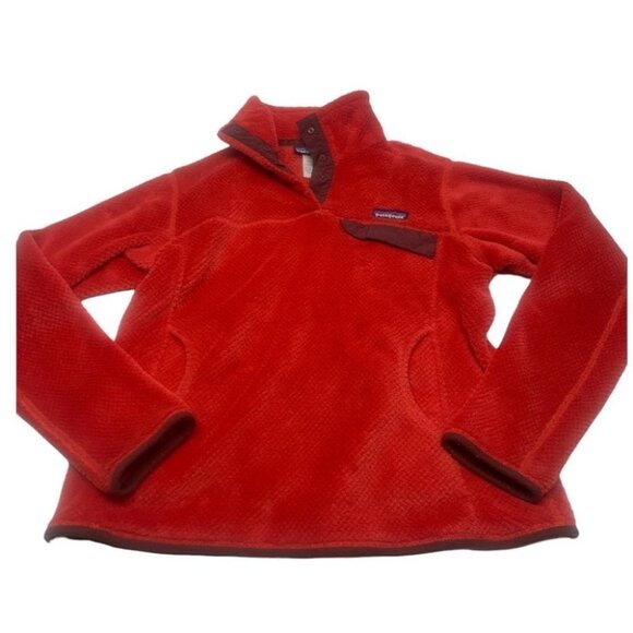 •- Patagonia Synchilla Super Soft Pullover with Pocket Red - Picture 1 of 10